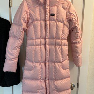 Patagonia Hooded Pink Goosedown Jacket